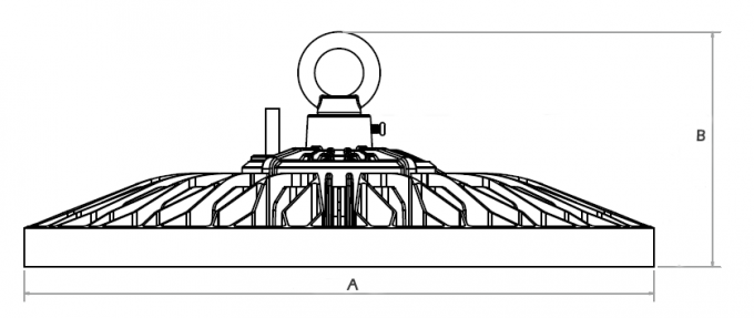 Lumière élevée de baie d'UFO avec le propre de capteur de Dayight développé construit dans le conducteur Slim Design Durable et le contrat
