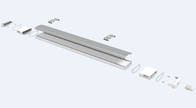 D2.5 LED Triproof Lighting Hi-Slim &amp; Buckle End Cap Design pour réduire les coûts de main-d'œuvre