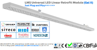 La ligne linéaire universelle PC de la modification LM5 de la lumière 55W de tube mené par 5ft de la version IP65 ne couvrent aucun IR UV Mercury Free