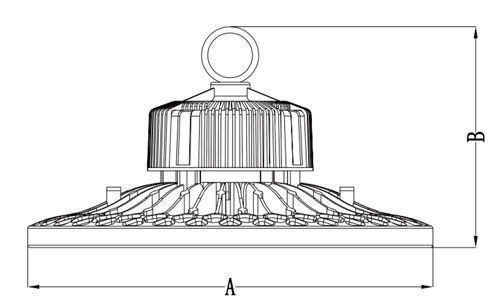 100W la haute matrice de lumière de baie d'UFO LED le matériel de fonte d'aluminium 5 ans de garantie