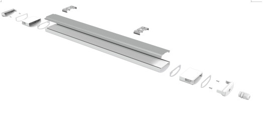 Dualrays D2.5 160LmW 30W 5ft a mené la surface de lumière de preuve de vapeur montée