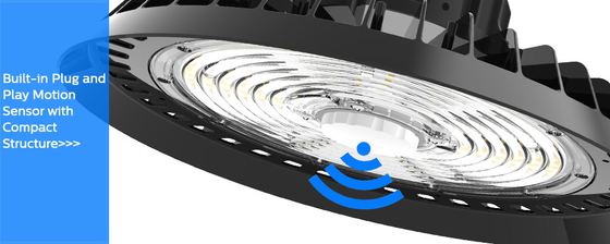 Dualrays 5 ans d'UFO LED de lumière élevée libre de baie 150W IP65 et IK10 pour toutes les zones industrielles d'application