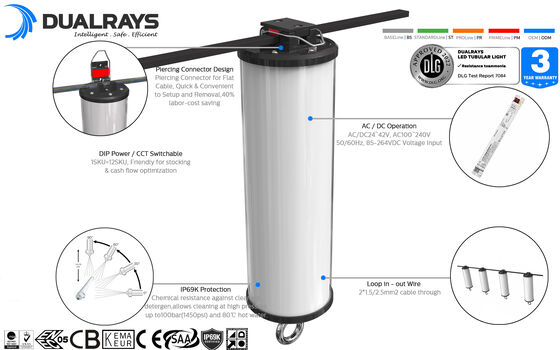 Lampe de travail portable LED 15W avec protection IP67 et garantie de 5 ans pour applications marines et construction