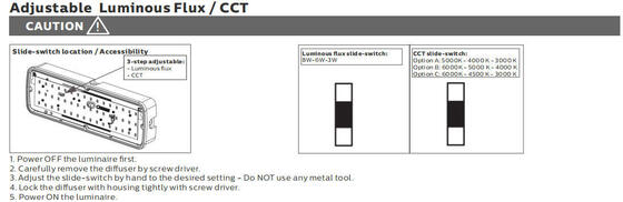 Lampe de porche LED à tête en vrac 8W avec 3CCT et puissance commutable