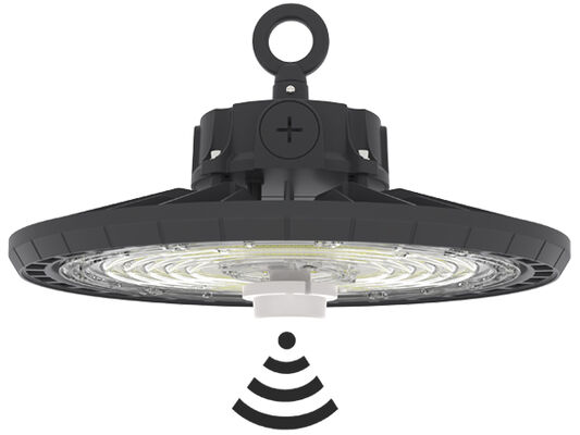Alimentation commutable DIP HB2 et lumière LED Highbay 3CCT UFO 100W 170LPW avec suspension en boucle | Montage sur support | Installation de montage mural en option