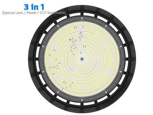 Éclairage double rayons HB5 UFO LED pour haute baie, 80W 100W 120W, 200lm/W IP65 IK08 LiteOn 5050 6500K, éclairage d'entrepôt, garantie de 7 ans