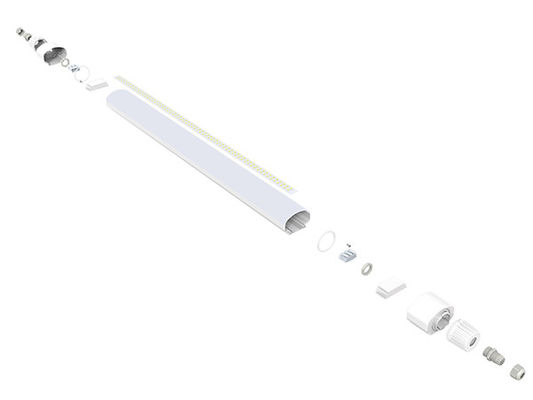 Lumière de la matière plastique LED Triproof de la série 20W 2ft de Dualrays D2 complètement 3 ans de garantie
