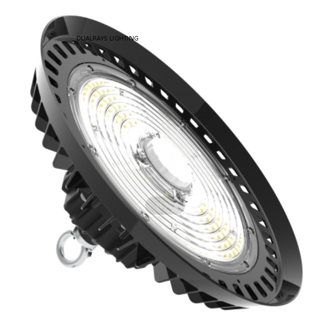 Dualrays 5 ans d'UFO LED de lumière élevée libre de baie 150W IP65 et IK10 pour toutes les zones industrielles d'application