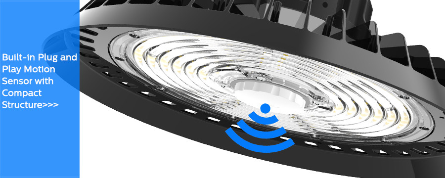 5 ans de la garantie 200 W de hauts de baie d'UFO LED de lumière CB libres SAA TUV GS de la CE avec le capteur de lumière du jour pour l'entrepôt et l'atelier