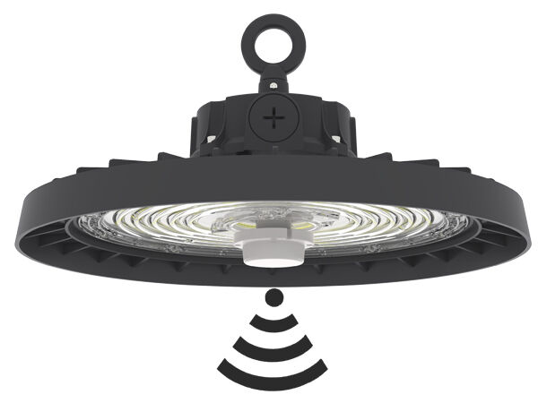 Projecteur industriel LED UFO HB3H avec interrupteur DIP pour la sélection de la puissance et 3CCT, 100W, 150LPW, avec fonction d'urgence en option