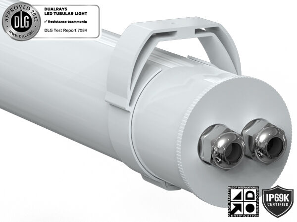 1.5m 60W IP69K IK10 TB7 LED Tubulaire Light pour la ferme avec 3 ou 5 câblage via connectable