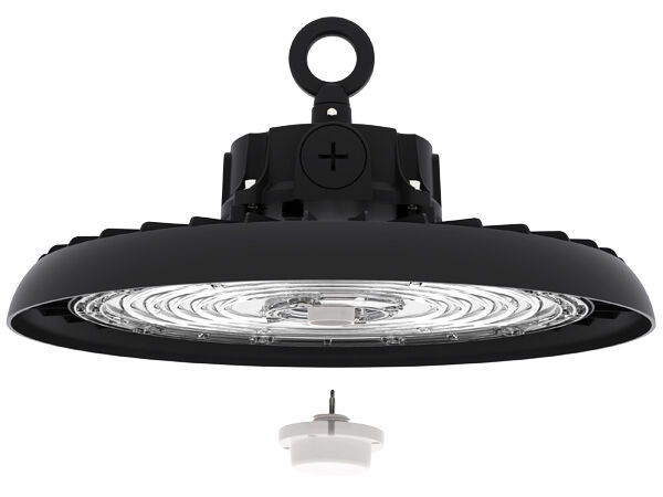 Projecteur industriel LED UFO 150W, 150LPW, haute efficacité, HB3, avec commutateur DIP pour sélection de la température de couleur (3CCT) et fonction d'urgence en option