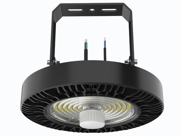 HB4H DIP Puissance commutable 3CCT UFO LED High Bay Light 150W 150LPW avec 90 degrés Al réflecteur IP65 IK08 Protection Europe entrepôt