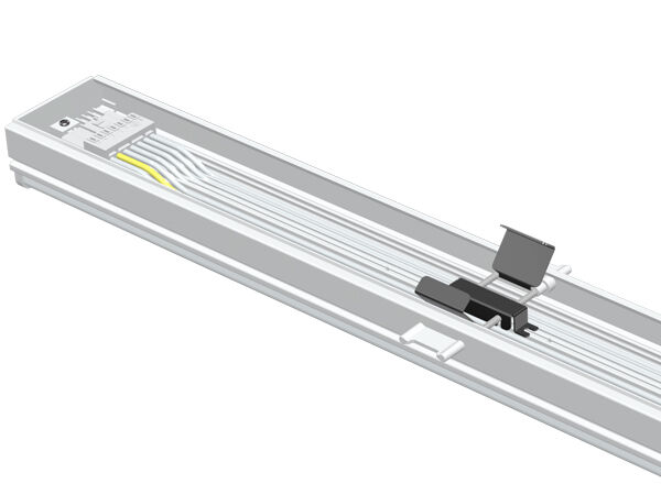 Lampe linéaire universelle commutable DIP 25 W-75 W avec 160 LPW pour remplacement fluorescent T5/T8 pour les points de vente à grande échelle, les halls industriels, les espaces d'entrepôt, les halls d'usine