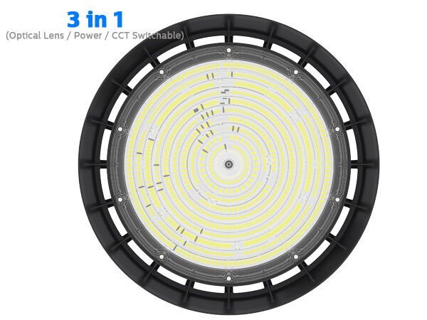 Éclairage double rayons HB5 UFO LED pour haute baie, 80W 100W 120W, 200lm/W IP65 IK08 LiteOn 5050 6500K, éclairage d'entrepôt, garantie de 7 ans