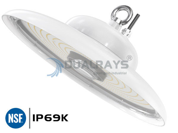 Haut supermarché d'usine de nourriture de la lumière IP69K IK10 150W 140LPW de baie d'UFO