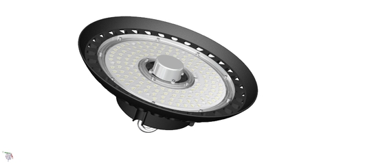 Lumière élevée 150W 140LPW de baie d'UFO LED de délabrement de faible luminosité établie dans le conducteur Hook Chain Available