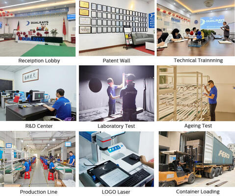 DUALRAYS Entrepôt européen de luminaires LED étanches à l'humidité et de luminaires LED Highbay. Expédition directe depuis les Pays-Bas sous 3 jours ouvrables et bénéficiez d'un service après-vente local avec des ingénieurs locaux.